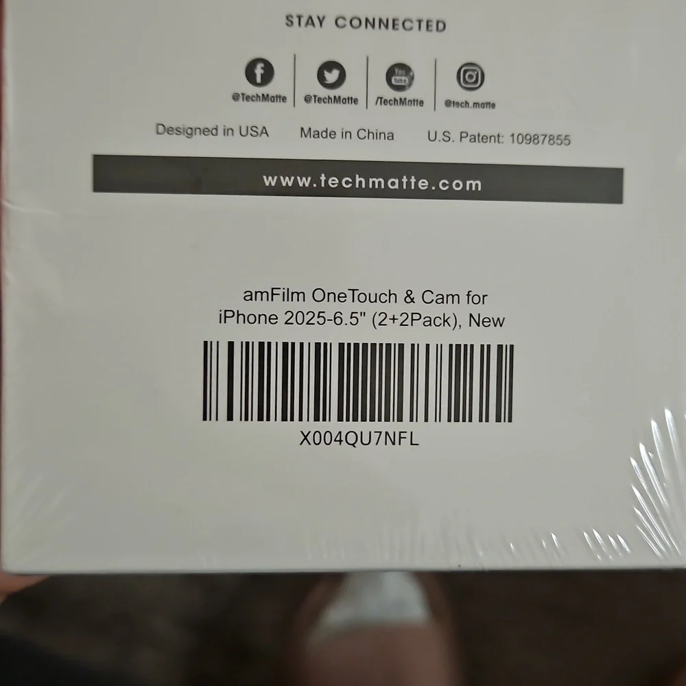 amFilm Apple Onetouch & Cam Iphone 2025 6.5 Inch 2 Pack Screen Protector Glass
